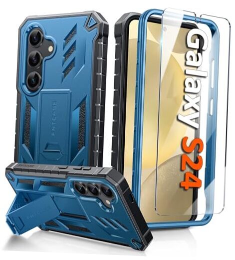 for Samsung Galaxy S24 Case: Military Grade Shockproof Protective Phone Blue
