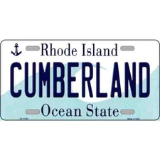 Cumberland Rhode Island Novelty License Plate Metal Tin Sign Plaque Wall Decor