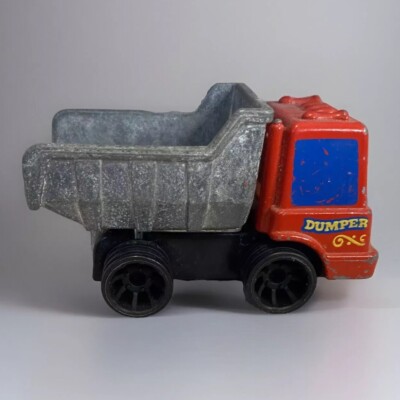 Vtg 1979 Mattel First Wheels Red Diecast Metal Dump Truck  Hong Kong 3 