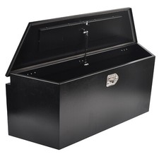 Steel Trailer Tongue Tool Box Flatbed Toolbox Truck Storage Black 49x15x18.5