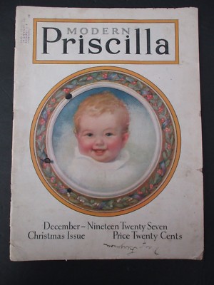 December 1927 MODERN PRISCILLA Christmas Issue, Annie Benson Muller Cover, Ads +