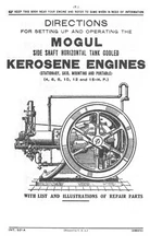 IHC Kerosene Engines Setting Up Mogul Side Shaft Horizontal Tank Owner's Manual