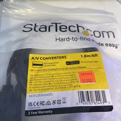 Startech Display Port Adapter MDP2DVIMM6B