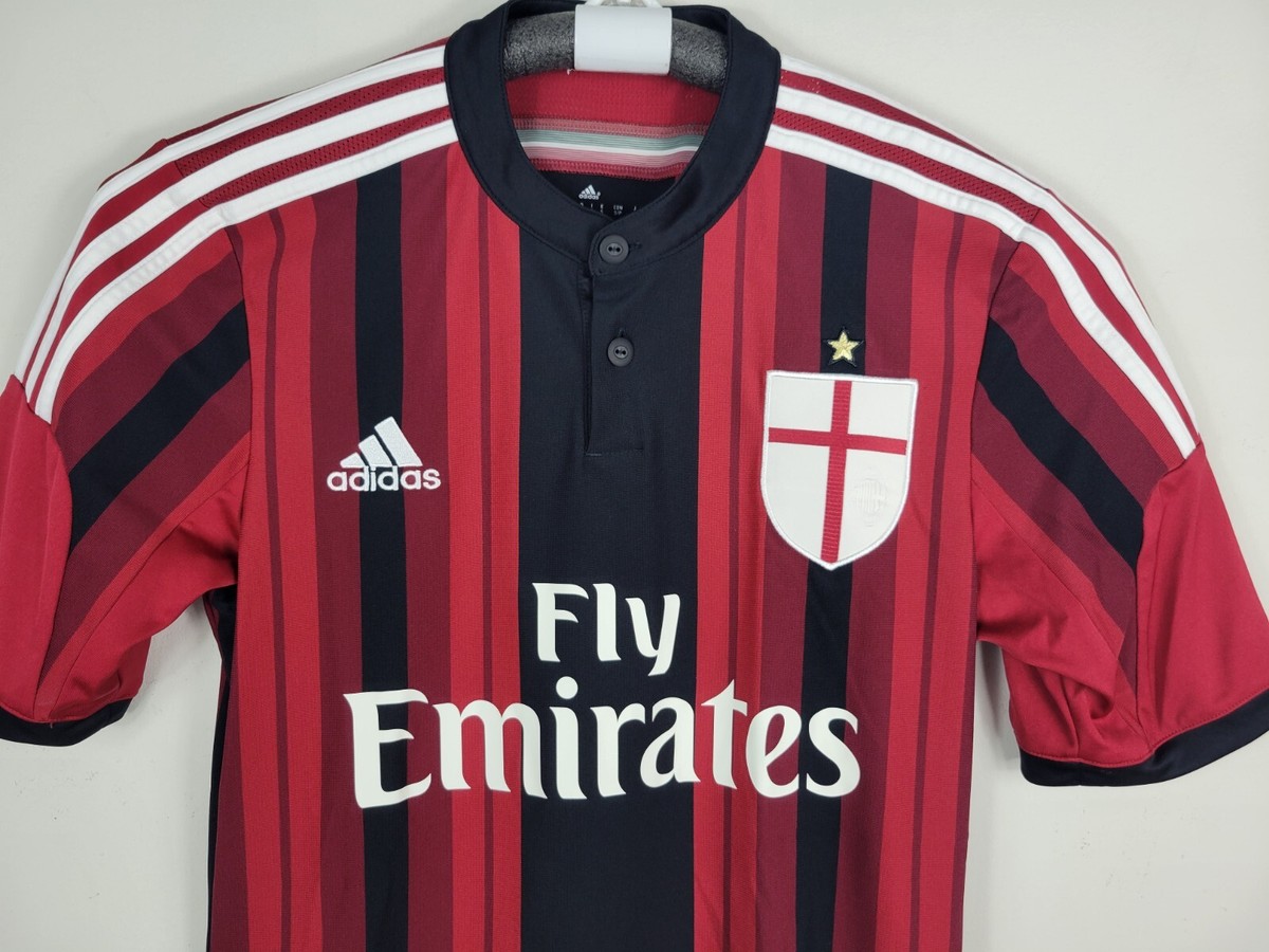 AC Milan Adidas 2014/2015 Home Soccer Jersey D87224 Mens Size S | eBay