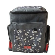 Authentic Disney Baby Black  White Mickey Mouse Multi Pc Diaper Bag Backpack