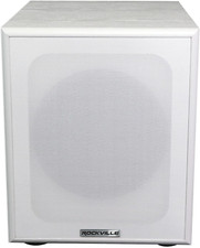 Rock Shaker 8 White, 8" Powered Subwoofer, 400W, Deep Bass, Class-D Amp, RCA Inp