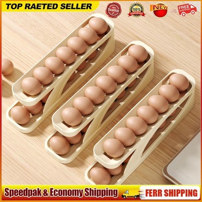 Automatic Two Layer Sliding Egg Storage Box Egg Fridge Container Kitchen Gadgets