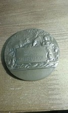 rare MEDAILLE BRONZE SALINS du MIDI paysage champêtre MARTY & E.DROPSY 72gr  B49
