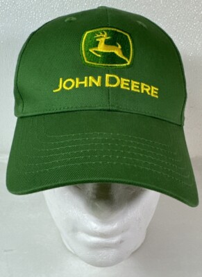 Embroidered John Deere Licensed Green Cap /Hat Logo Adjustable Snap Back - Clean
