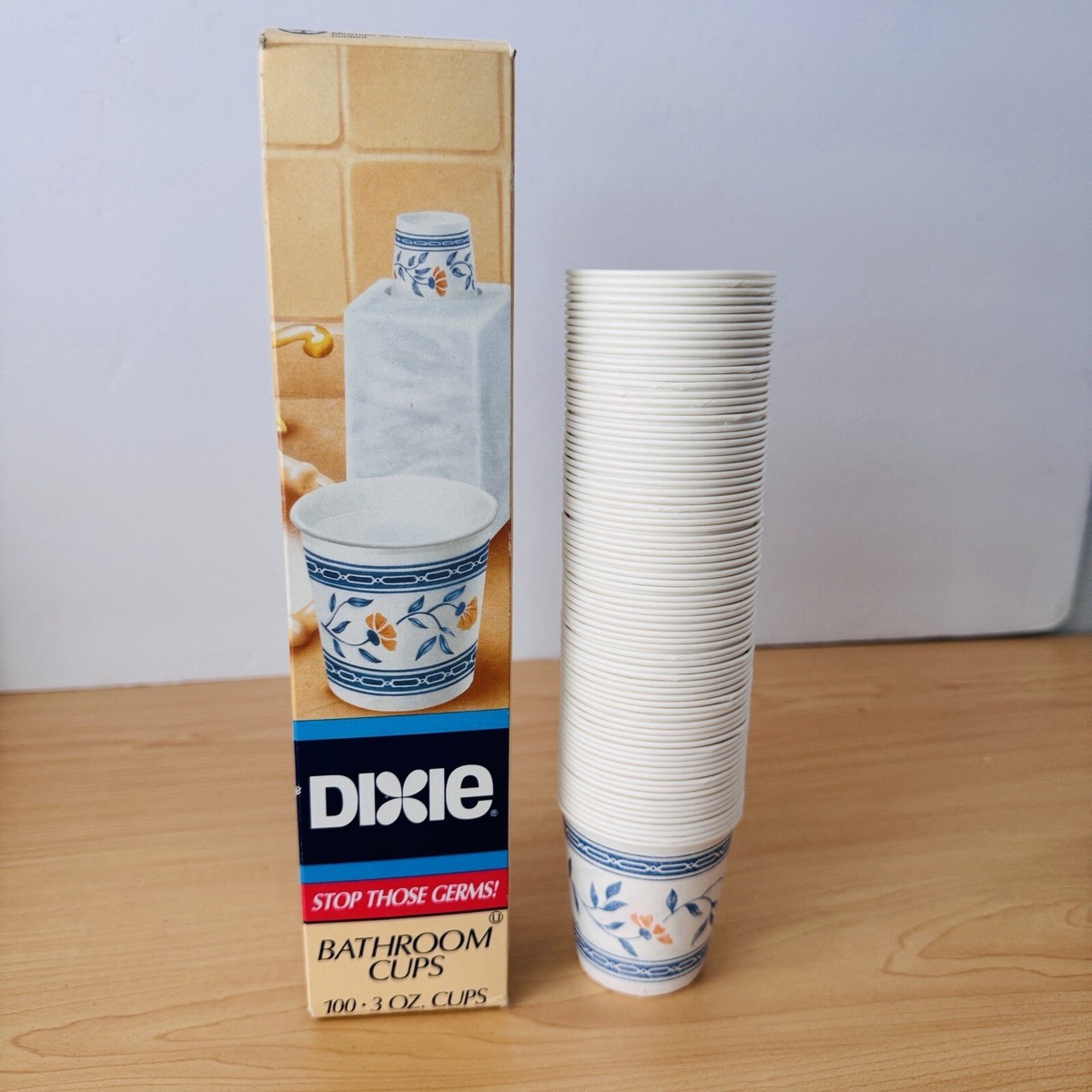 Vtg 90s Dixie Cups 75 Out 100 Bathroom Paper Cups 3oz Blue