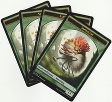 ✪ 4 MAGIC The Gathering SAPROLING Green Token Creature MTG PLAYSET DOM/DE 2018