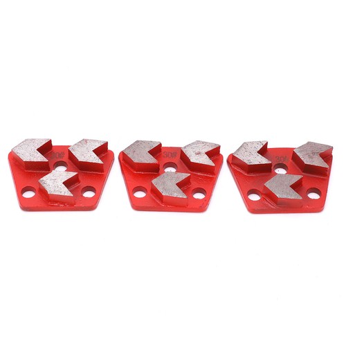 3Pcs Grinding Shoes Trapezoid Concrete Cutting 3 Teeth Red 30 - Picture 7 of 22