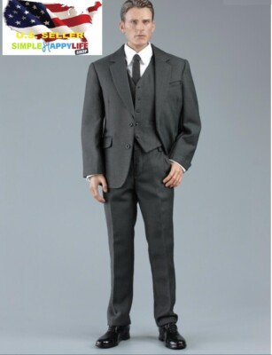 1/6 Men Gray Business Suit Set V1015 B For 12'' figure PHICEN M31 M32 M33  USA 