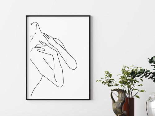 Set of 3 Line Drawing Modern Wall Prints Bedroom Room Home Wall Art A3 A4 A5 - Picture 7 of 9