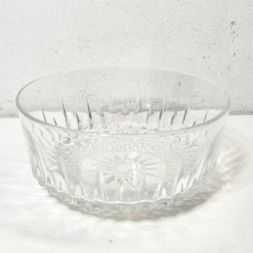 Large Arcoroc Crystal Starburst Serving Salad Bowl 8" France - Picture 4 of 6