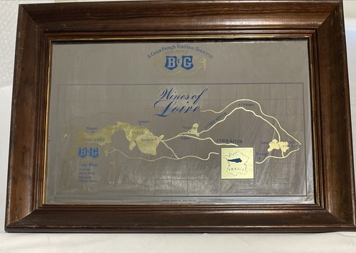 Mirrored Sign B & G Wines Of Loire Mirror Sign A Great French Tradition Mirror - Picture 2 of 15