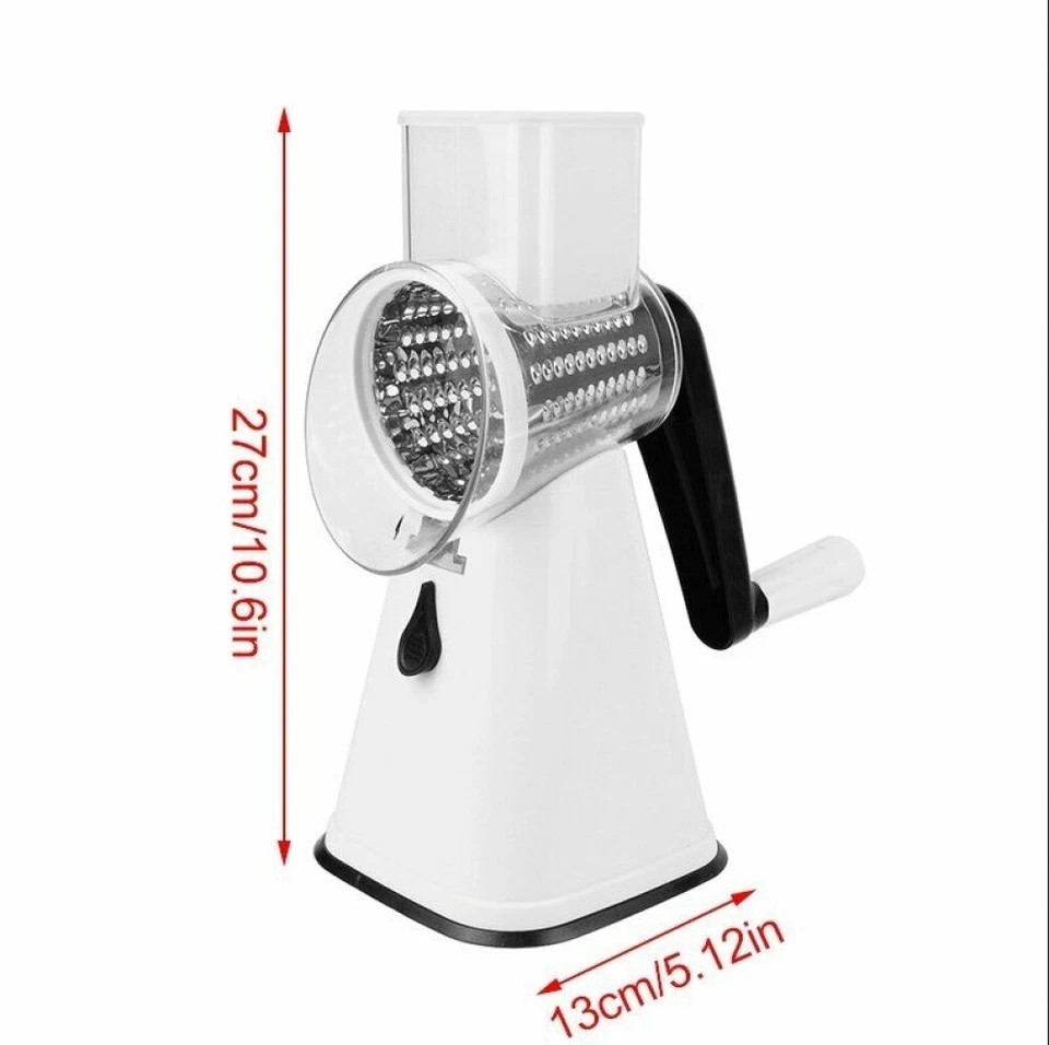 Reibemühle Käsereibe Salatschneider Slicer Reibe Gemüsehobel mit 3 Trommeln DE - Bild 3 von 4