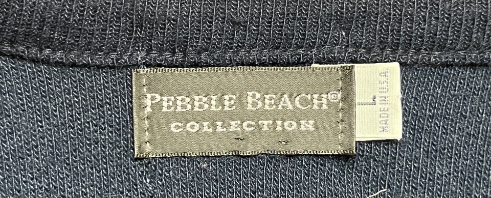 Chaleco de acrílico vintage Pebble Beach Golf Links 1919 para hombre L grande azul marino Foto 4 de 4