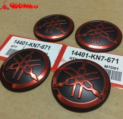 4x Orig. Red Tuning Forks Badge Emblem Decal for Bikes R1 R3 R6 Tank Fender