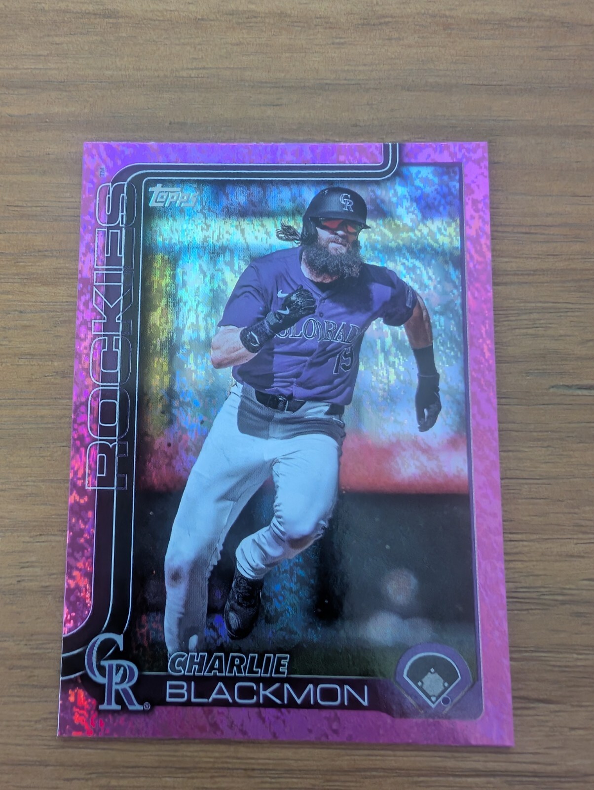 2025 Topps Series 1 Charlie Blackmon Pink Holo Foil #311 Rockies