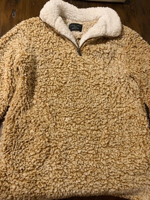 tan sherpa pullover