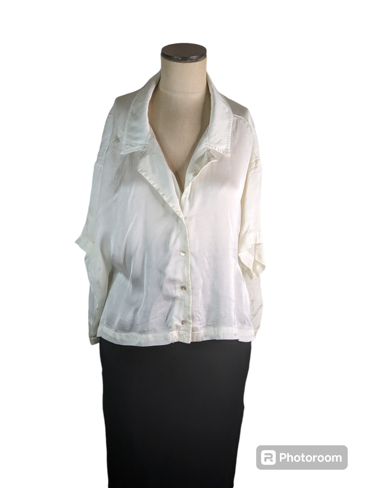 DONNI White Silky Button Down, XXL, EUC - image 1