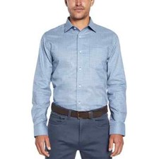 Banana Republic Men's Long Sleeve Slim Fit Cotton Dress Shirt Blue XL 18.5/36.5