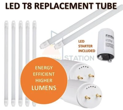 KANLUX LED Tube T8 Fluorescent Replacement 2ft 4ft 5ft Cool white Daylight HIGH LUMENS