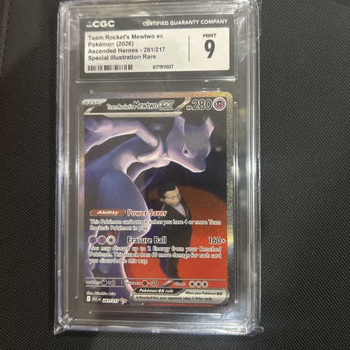 Team Rocket's Mewtwo ex graded CGC 9 for sale on eBay