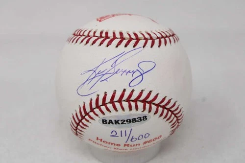 Ken Griffey Jr. Baseball Signed Upper Deck UDA Mariners-Reds 600 HR Logo Ball