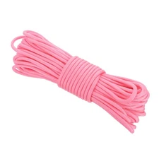 550 Paracord Rope 49ft, 4mm Thin Paracord Nylon Survival Cord Fluorescent Pink