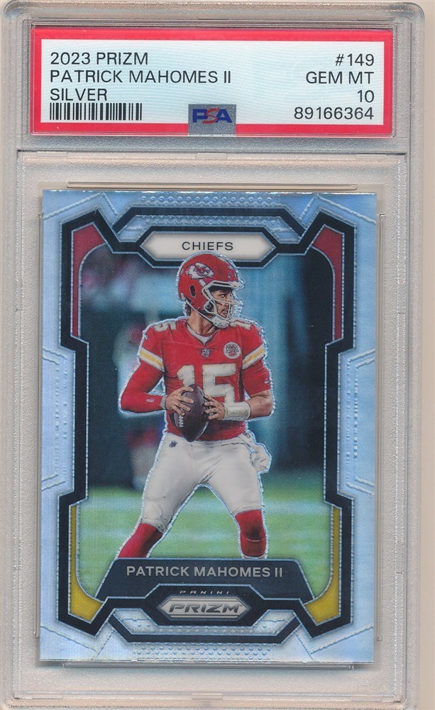 PATRICK MAHOMES 2023 PANINI PRIZM #149 SILVER PRIZMS CHIEFS SP PSA 10 GEM MINT
