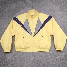 VTG Jamie Sadock Golf Jacket Women Small Petite Yellow Tennis Barbiecore 90s
