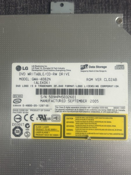 LG GWA-4082N Slim Internal DVD-RW CD-RW Drive Laptop Burner IDE/PATA - 2005