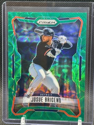 Josue Briceno 2026 Panini Prizm Green Scope Prizm #47/75 - #142 Detroit Tigers