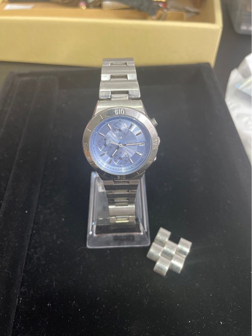 Citizen Wicca Gn-4-S-9 Analog Quartz Women Watch Gn4S9 Blue Dial Chrono  Vintage