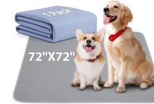 72x72 Inch Washable Pee Pads Reusable Dog Playpen Pads Non Slip Whelping Pads