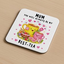 Funny Mum My Best-Tea Coaster Funny Gift Cute Gift for Mum For Mothers Day