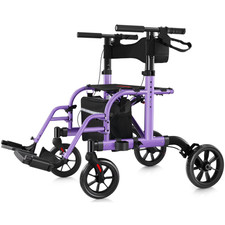 WALK MATE Rollator Walker footrest Tall Walkers Seniors 10" Big Rubber Wheels PP