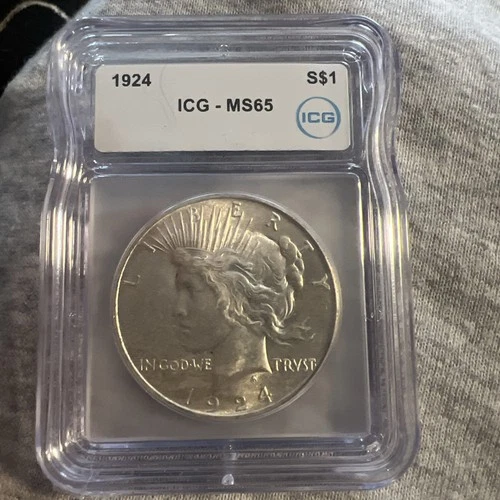 1924 P Peace Silver Dollar ICG MS-65 ($225 PCGS value)