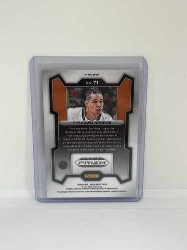 2024 Panini Prizm Draft Snakeskin Kyshawn George #71 Rookie RC (Case Hit, SP) - Picture 2 of 2
