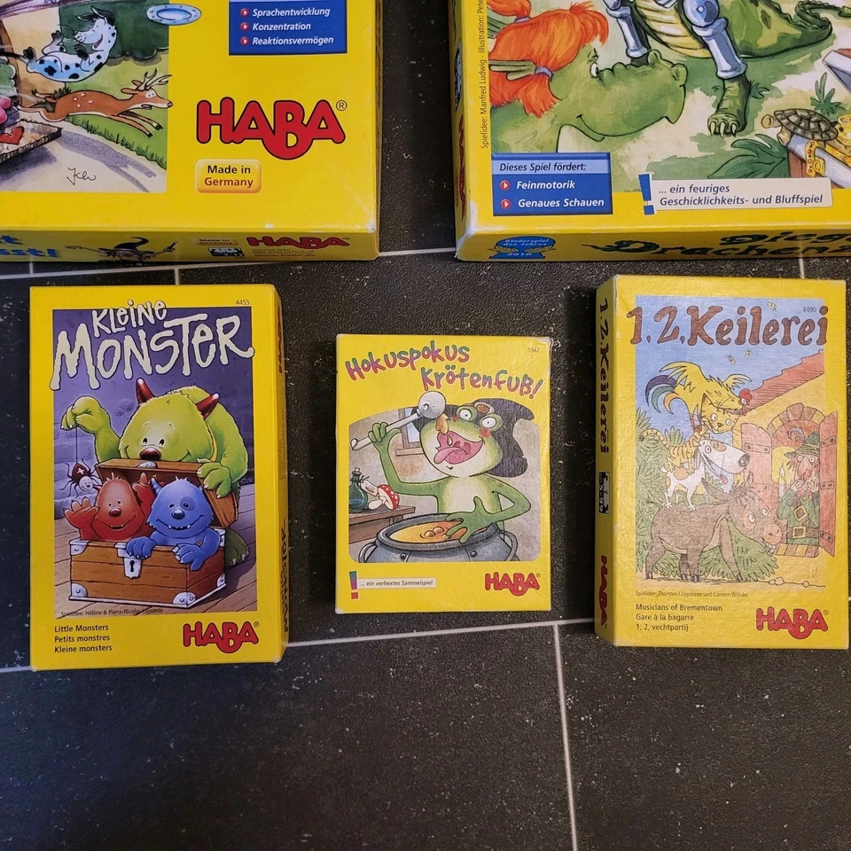 5 HABA SPIELE WIE RATZ PATZ, DIEGO DRACHENZAHN, KLEINE MONSTER ,  ALLE KOMPLETT - Bild 4 von 4