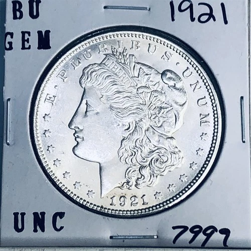 1921 BU GEM MORGAN SILVER DOLLAR UNC MS+++ U.S. MINT RARE COIN 7999