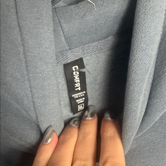 Comfrt Signature Hoodie Sweatshirt Sky Blue Size XL