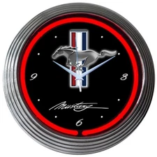 Neon Clock "MUSTANG" (NE-8MUSTANG) (DS)