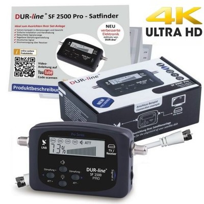 DUR-line SF 2500 Pro Satfinder DVB-S, DVB-S2 4K UHDTV