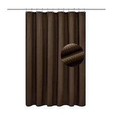 Soft Microfiber Fabric Shower Liner or Curtain, 70"W x 72"L Pack of 1 Brown