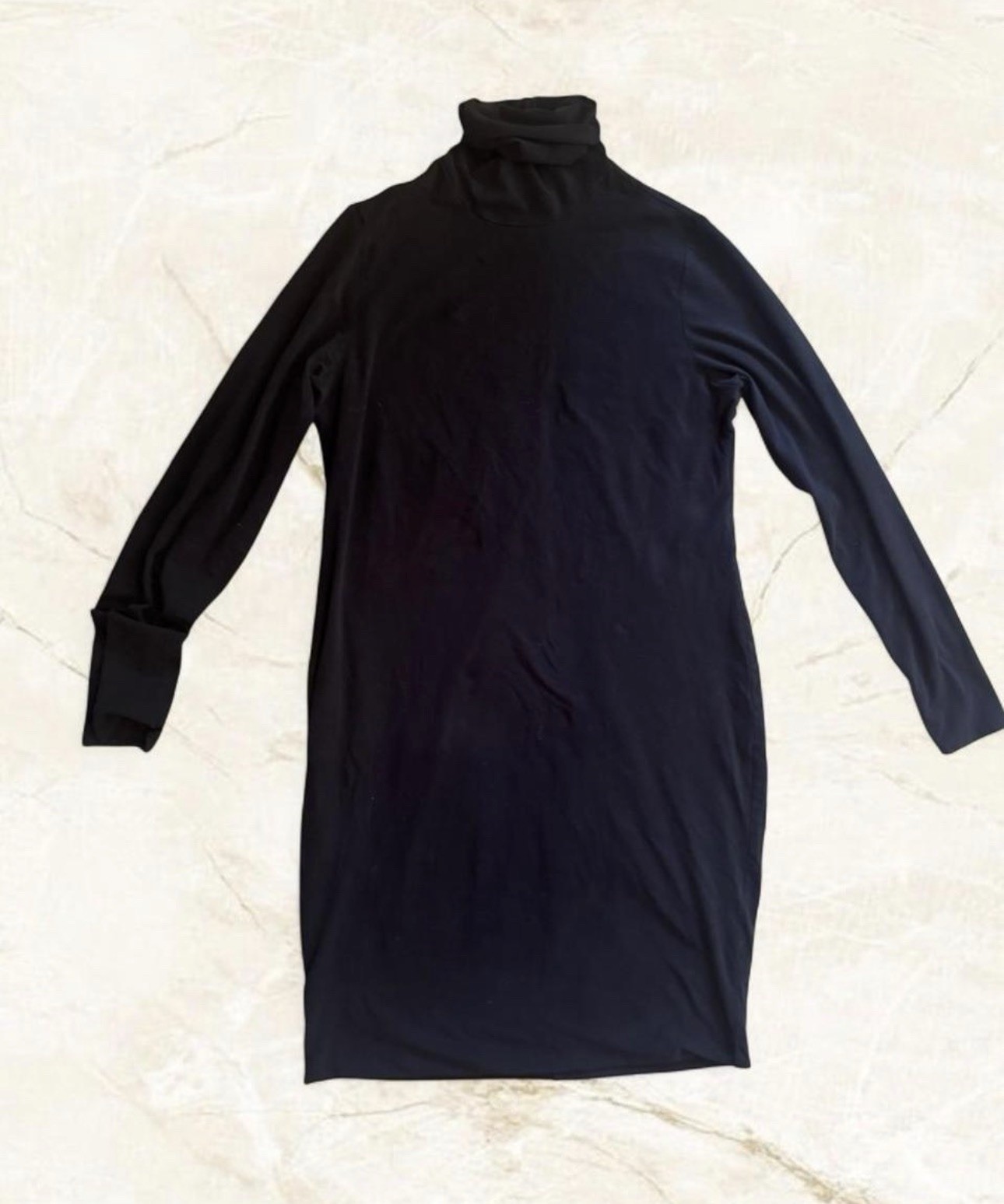 Peruvian Connection Black Pima Cotton Basic Turtl… - image 1