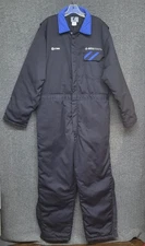 BELLSOUTH CWA Quilted Coveralls Zipper Front & Legs, Snaps Dark Blue 2XL 1995-06