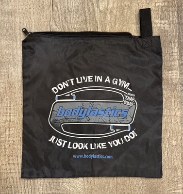 Bodylastics 13x13  Black Carry Pouch Bag Snap Guard Logo Slogan.